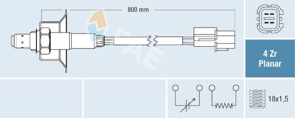 Лямбда зонд, кислородный датчик FAE 1440291475 12K KA 77765