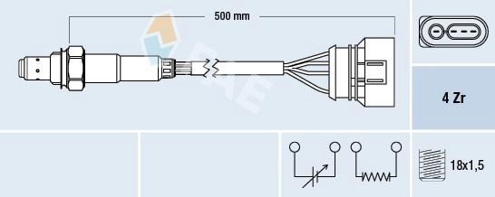 Лямбда зонд, кислородный датчик FAE 0TFR4 AC 77779 1440291481