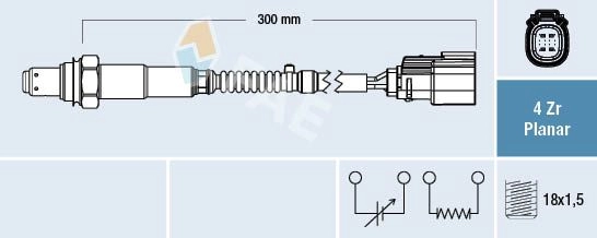Лямбда зонд, кислородный датчик FAE WM 961 77782 1440291483