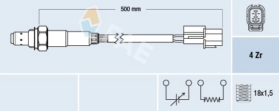 Лямбда зонд, кислородный датчик FAE BP7 WS 77785 1440291485