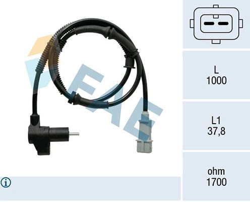 Датчик АБС FAE 1440291502 78369 M0WMG X3 изображение 0