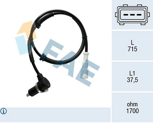 Датчик АБС FAE J59 JO0Z 1440291518 78465