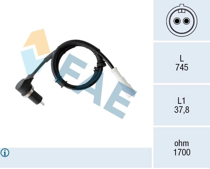 Датчик АБС FAE 1440291569 78555 IN 926