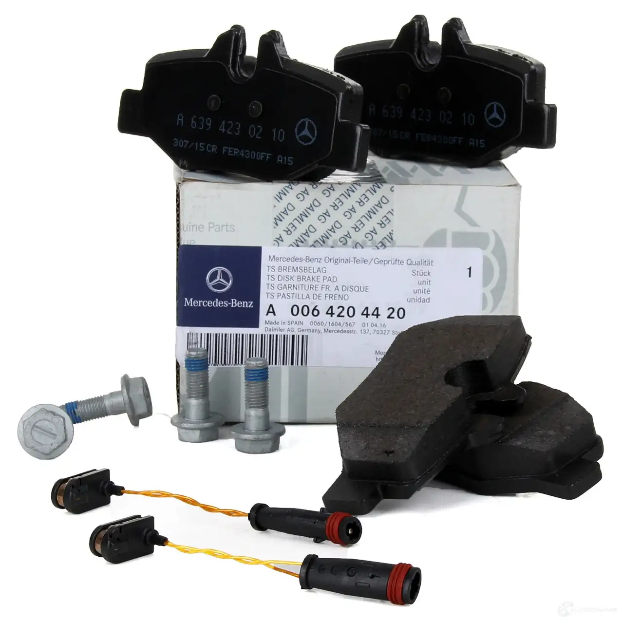 Тормозные колодки дисковые, задние MERCEDES-BENZ M1O 3MY 21619558 A 006 420 44 20 - Изображение 1