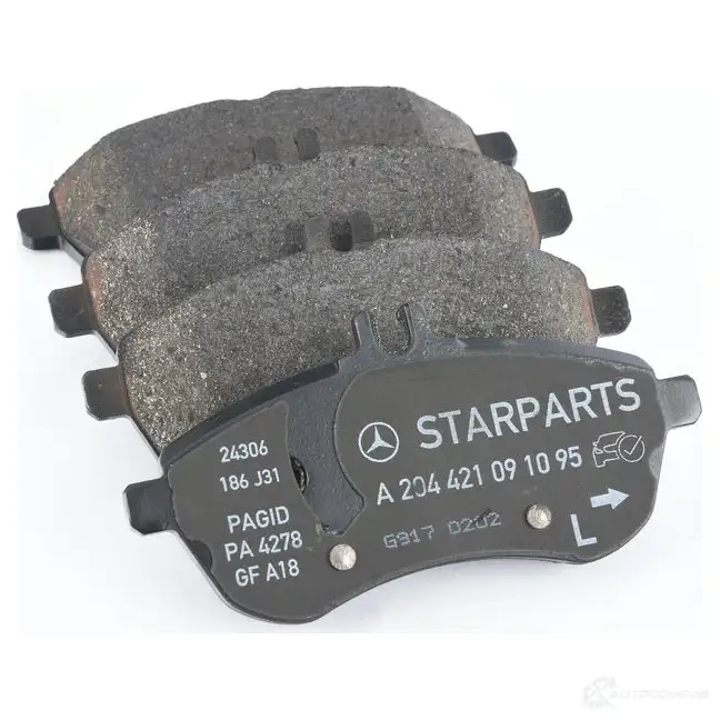 Тормозные колодки, дисковые, комплект MERCEDES-BENZ A007420552095 Z4T3B 1 1204385065 изображение 2
