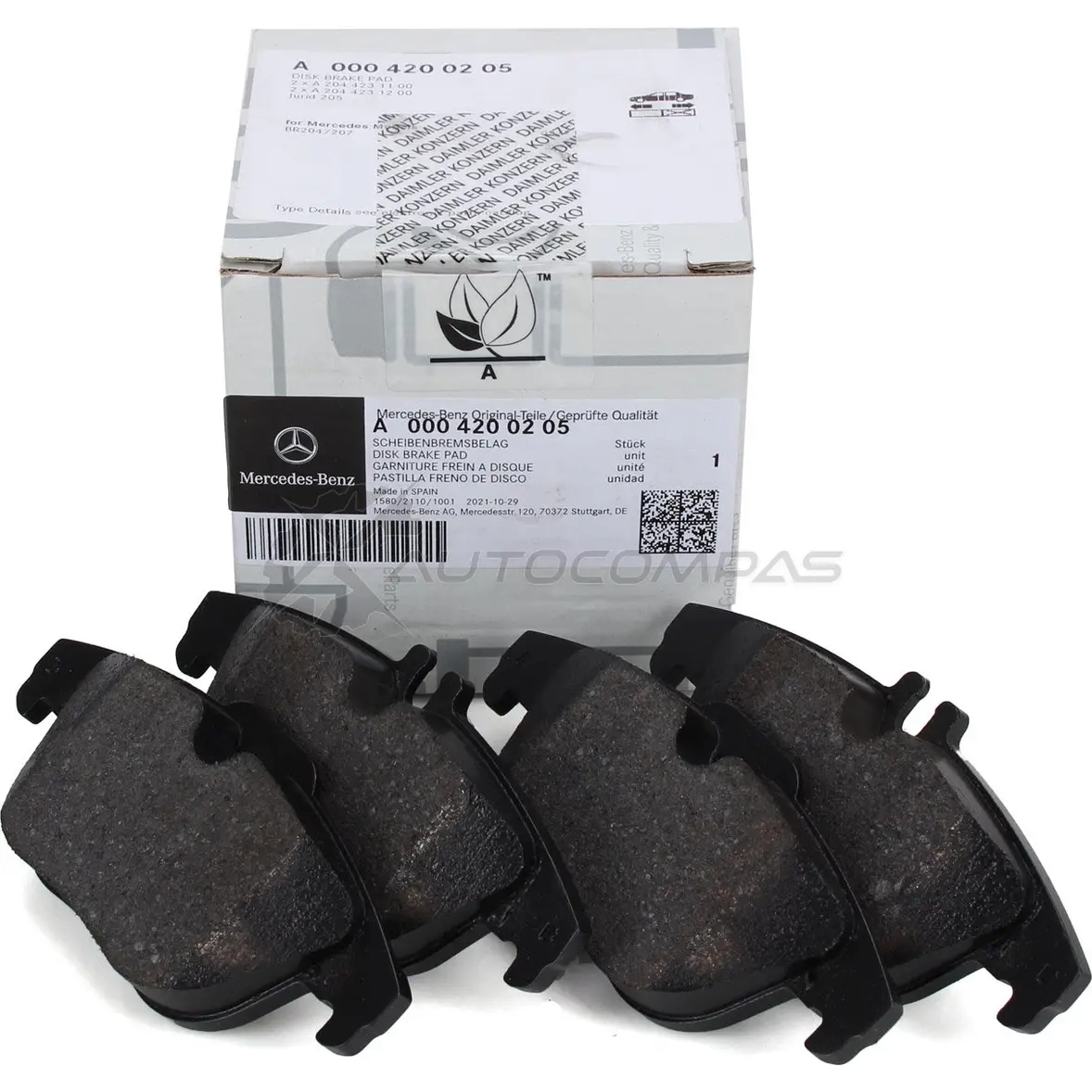 Оригинальные задние тормозные колодки W204 C204 S204 A207 C207 MERCEDES-BENZ A0004200205 Q4GO9Z 8 1439757428 - Изображение 1