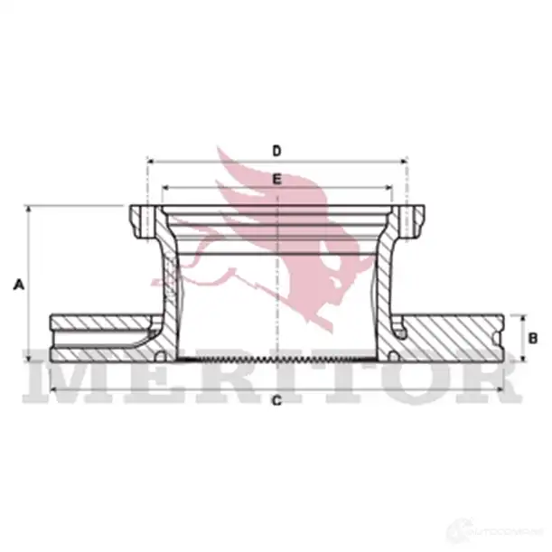 Тормозной диск MERITOR 31179881 S 1GYB mbr9004
