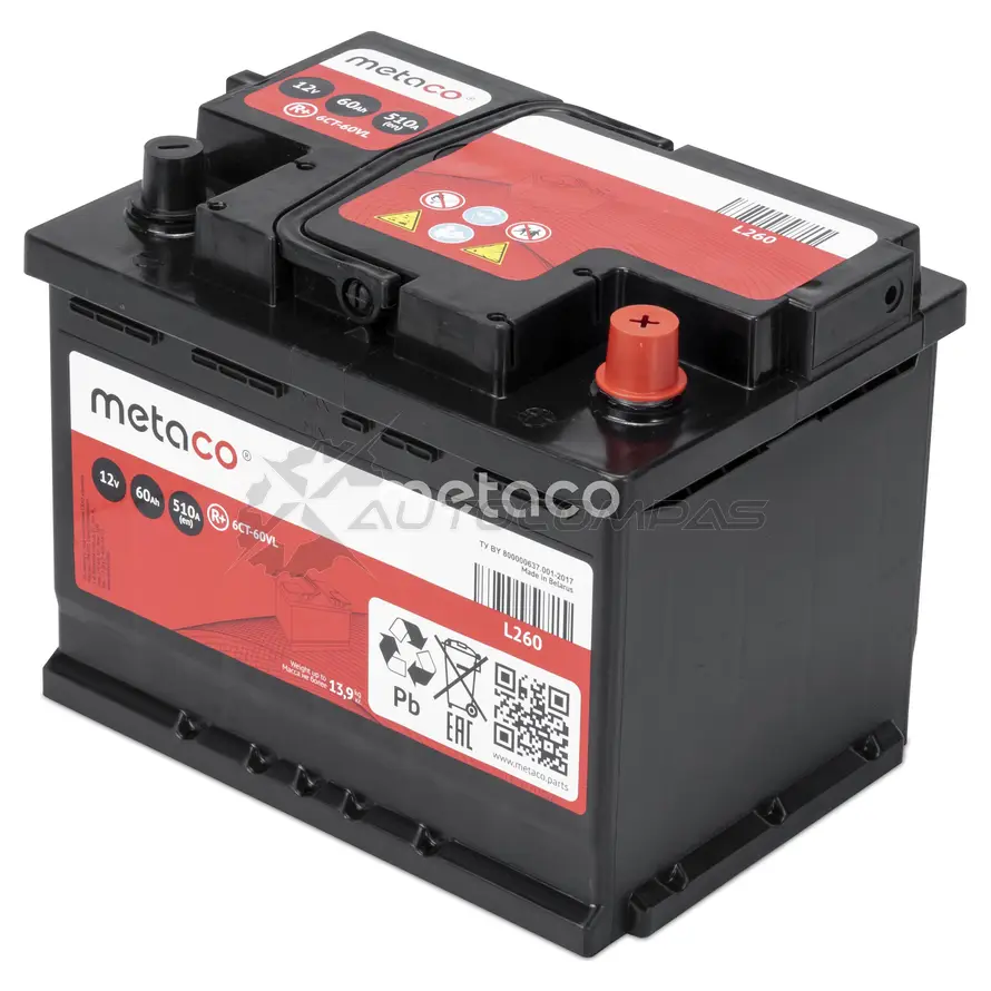 Аккумулятор METACO 1439843739 L260 YPG Y5PC изображение 1