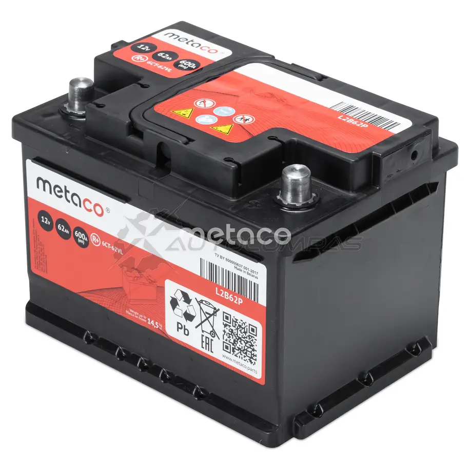 Аккумулятор METACO 1439843743 L2B62P 5UH C9K изображение 2