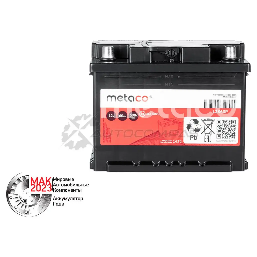 Аккумулятор METACO KSXM MJ 1439843747 L2X60P - Изображение 1