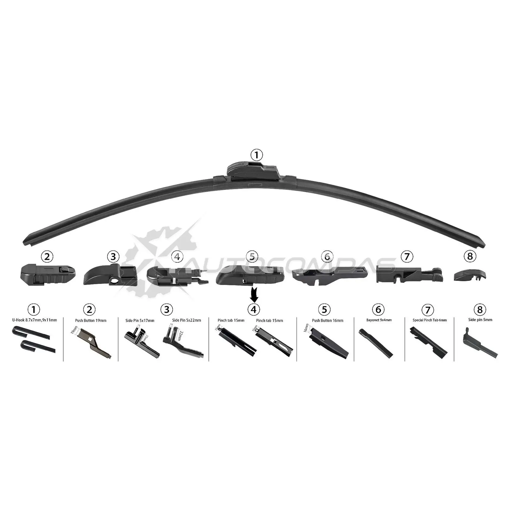 Щетка стеклоочистителя METACO MIG YYU1 9500-650A 1439850280 - Изображение 1