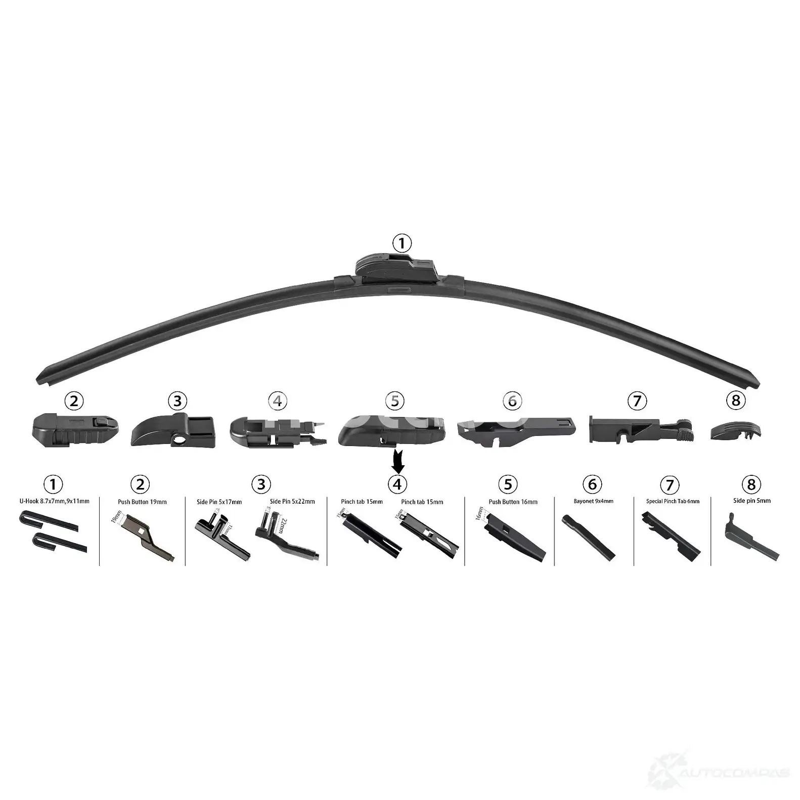 Щетки стеклоочистителя комплект METACO L2UQC N 9502-4760 1439850432