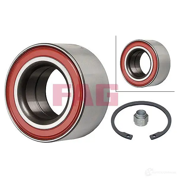 Подшипник ступицы колеса, комплект FAG E 8UYQ6S 4014870004644 1693184 713640190 - Изображение 1