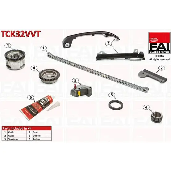 Комплект цепи ГРМ FAI AUTOPARTS 5027049305038 tck32vvt 2178734 O KB1U