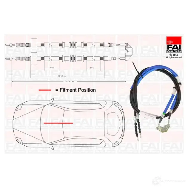 Трос ручника, стояночного тормоза FAI AUTOPARTS fbc0086 1437433424 ZYLJG Y изображение 0