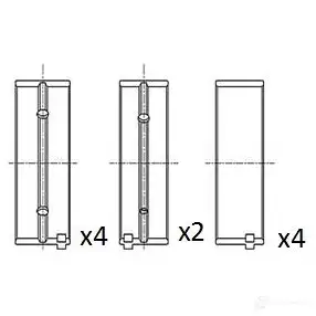 Коренные вкладыши коленвала FAI AUTOPARTS 4Y XV2XP bm1043std 1424244199 5027049552364 изображение 0