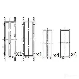 Коренные вкладыши коленвала FAI AUTOPARTS bm1055050 1424244234 VD0 DNOP 5027049561106