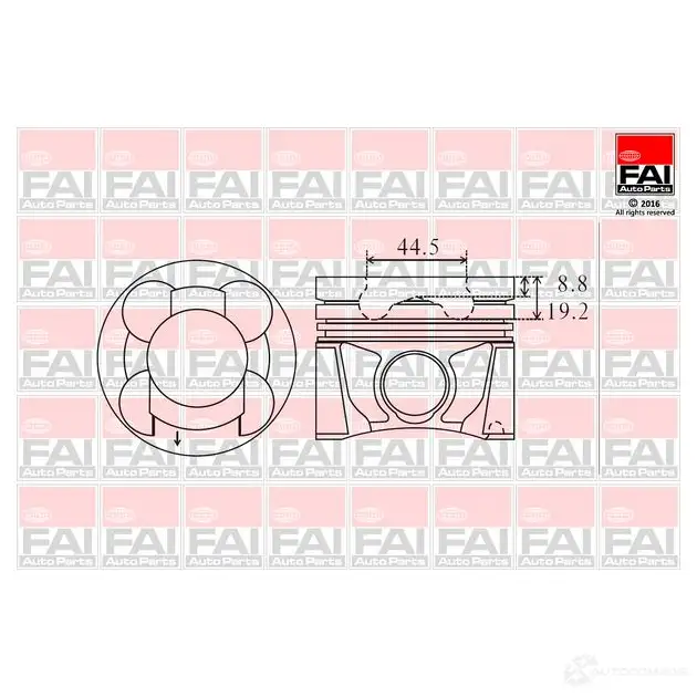 Поршень FAI AUTOPARTS pk17050 1437409878 8J 6JD изображение 0