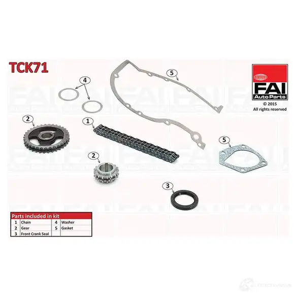 Комплект цепи ГРМ FAI AUTOPARTS 2178802 tck71 B 4UNIZ1 5027049299481