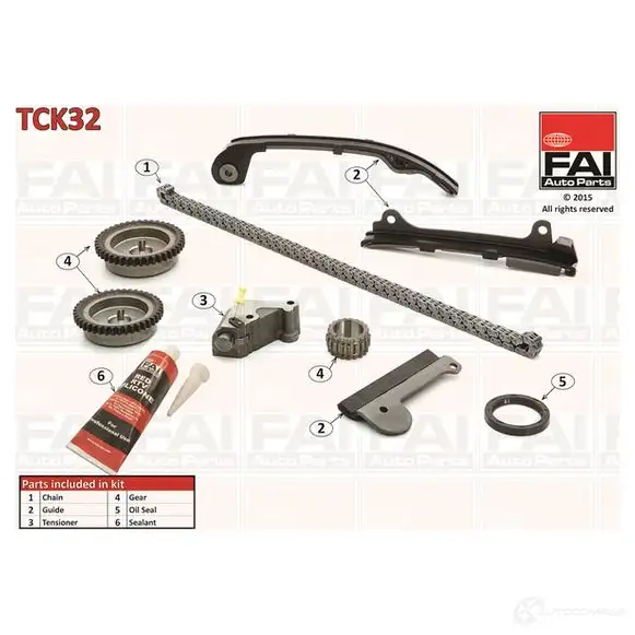 Комплект цепи ГРМ FAI AUTOPARTS 5027049260467 tck32 E 5MJZ9J 2178732