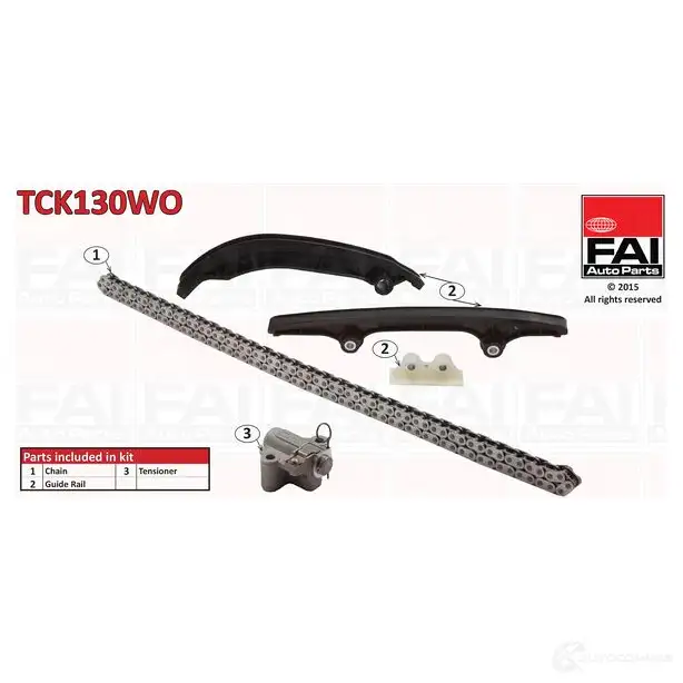 Комплект цепи ГРМ FAI AUTOPARTS 2178484 tck130wo C6 49Y 5027049310339 изображение 0