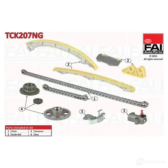 Комплект цепи ГРМ FAI AUTOPARTS 5027049399969 tck207ng 2178583 7HST X изображение 0