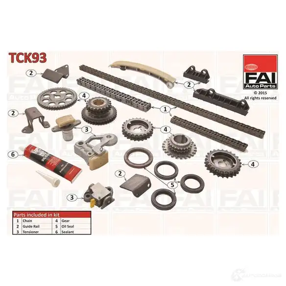 Комплект цепи ГРМ FAI AUTOPARTS 2178827 5027049299153 LDN0 NA tck93