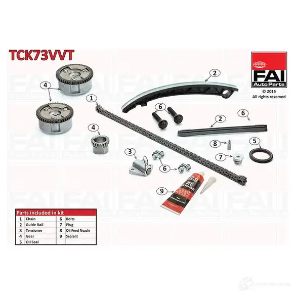 Комплект цепи ГРМ FAI AUTOPARTS UT CNA tck73vvt 2178805