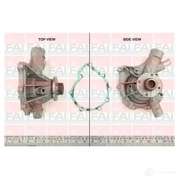 Водяной насос, помпа FAI AUTOPARTS C 02XE wp6365 5027049253421 2179450 - Изображение 1