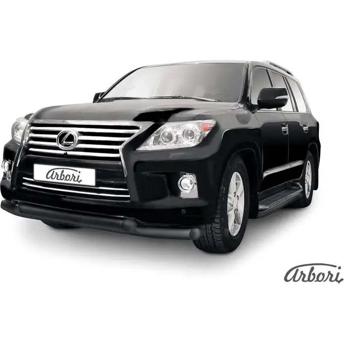 Защита переднего бампера двойная черный цвет Arbori NEIQ0 1437092238 afzdallx571204b J6RV 3LN