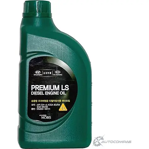 Моторное масло полусинтетическое Premium LS Diesel SAE 5W-30, 1 л HYUNDAI/KIA 1436782769 0520000111 C6QCCE K изображение 0