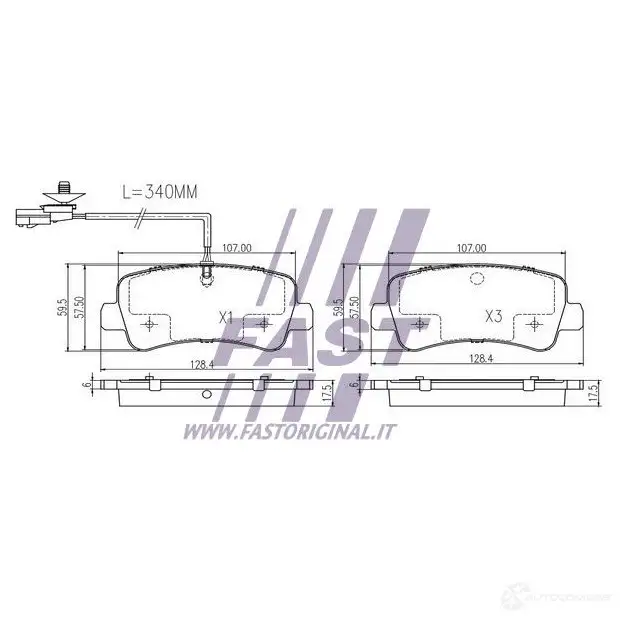 Тормозные колодки, комплект FAST 4337326 ft29538 RMED NZX изображение 1