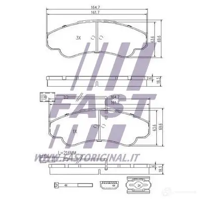 Тормозные колодки, комплект FAST S1 4NFW 4337253 ft29108 изображение 1