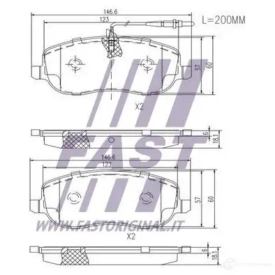 Тормозные колодки, комплект FAST ft29128 4337267 7QB KXB изображение 1