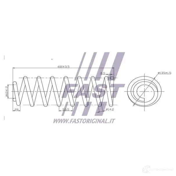Пружина FAST 1437392275 CWVV9O L ft12209k изображение 1