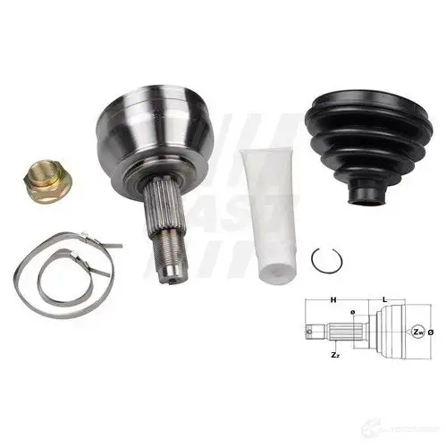 Шрус приводного вала, комплект FAST ft25044k 4337060 6LE8AC 8