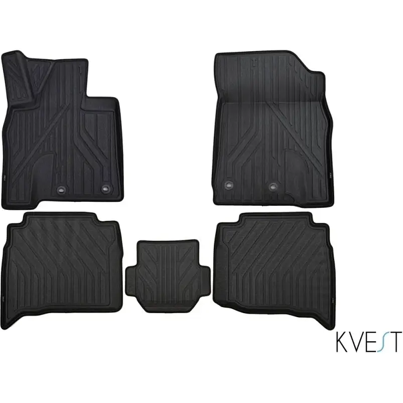 Коврики в салон полиуретан серый цвет черный цвет Kvest kvestlex00002kg MJD TCW 1437106650 MP8E7OJ - Изображение 1