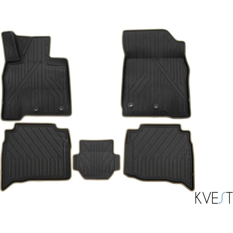 Коврики в салон полиуретан серый цвет бежевый Kvest kvestlex00002kg2 39OB15 M 9HXS7T 1437106648 - Изображение 1