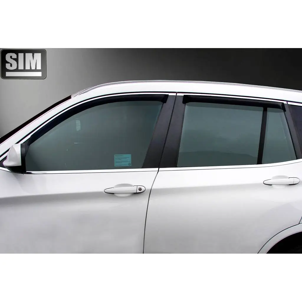 Дефлекторы окон темные хром Sim nldsbmwx31132cr 1437110841 TZG581 Y R78S70 - Изображение 1