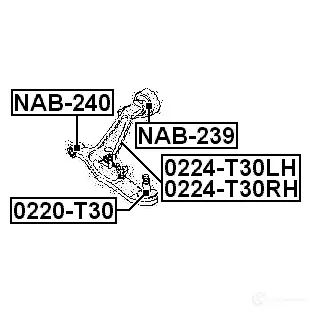 Рычаг FEBEST 3822323 0224t30rh 4056111050164 4 2WABI изображение 1