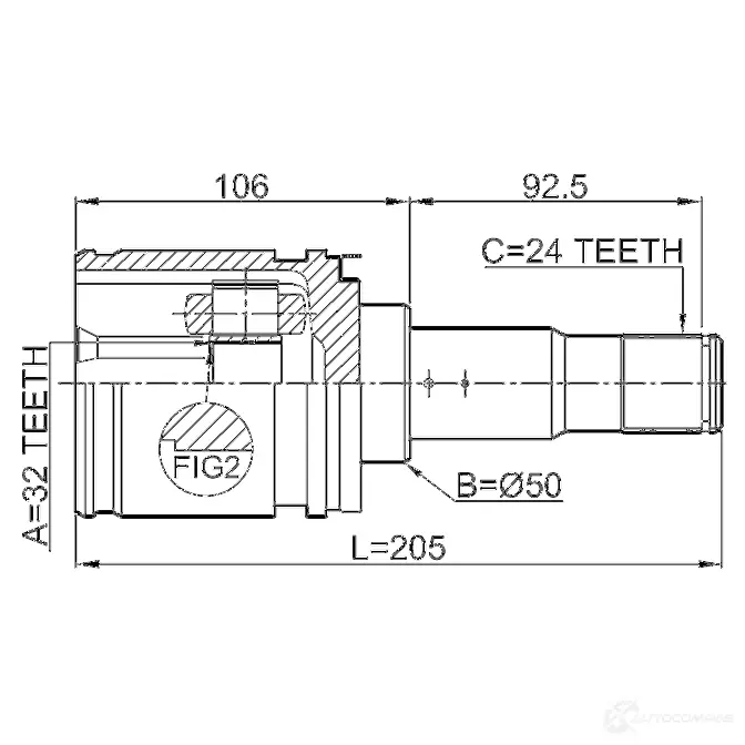 Шрус граната FEBEST 4056111107882 3820904 I 9OMIIL 0111cdt220lh99 изображение 1