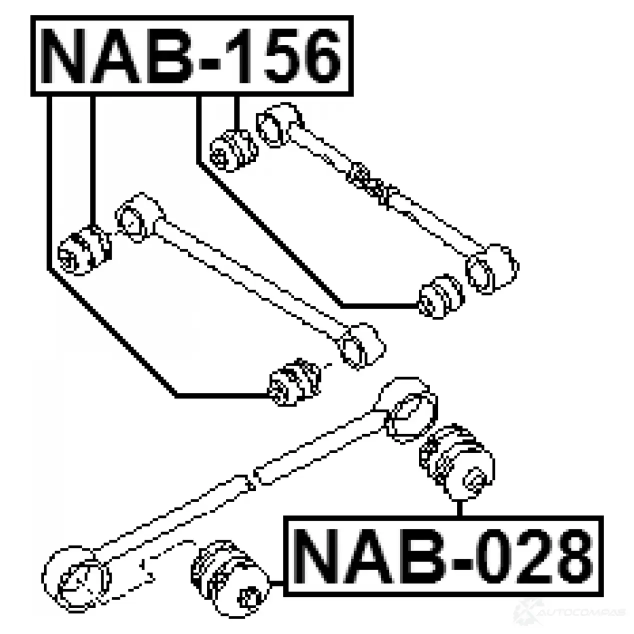 Сайлентблок FEBEST W FCMM 4056111082004 nab156 3828161 изображение 1