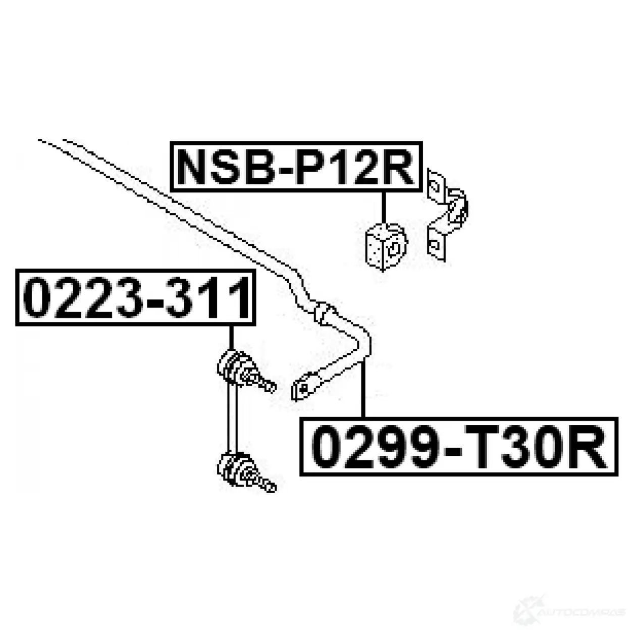 Стабилизатор, ходовая часть FEBEST I M162IX 1440022860 0299-T30R изображение 1