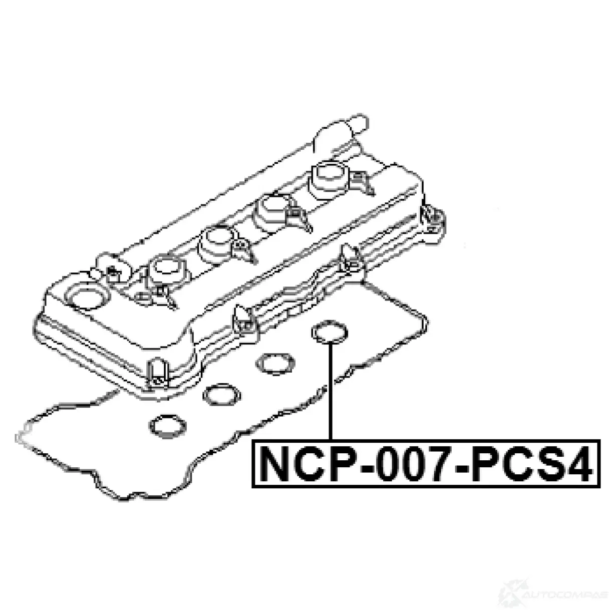Прокладка, крышка головки цилиндра FEBEST 1440023628 VF 14C NCP-007-PCS4 изображение 1