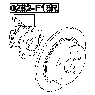 Ступица колеса FEBEST 0282f15r 1TBX D 4056111085845 3822483 изображение 1