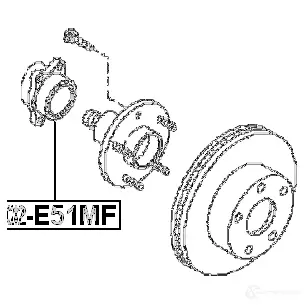 Ступица колеса FEBEST F5 W3G 3822482 4056111075921 0282e51mf изображение 1