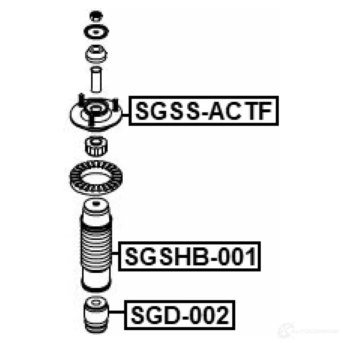 Подвеска, амортизатор FEBEST 1440024604 7363 TN SGSS-ACTF изображение 1