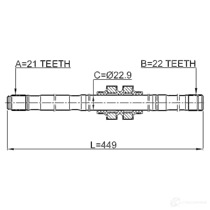 Приводной вал FEBEST 0212e11lh 1424732385 73 LGP 4056111125466 изображение 1