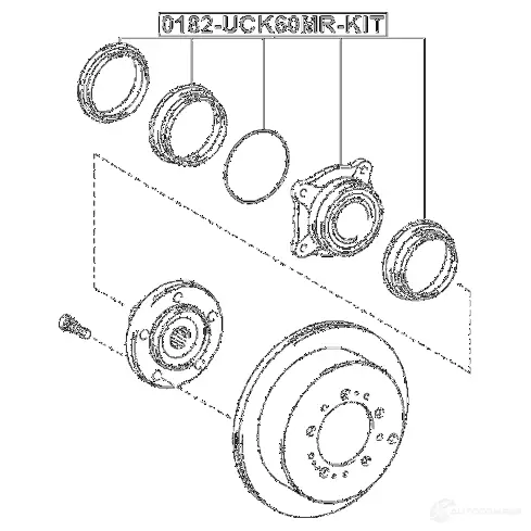 Ступица колеса FEBEST SRA0 2 3821726 4056111099651 0182uck60mrkit изображение 1