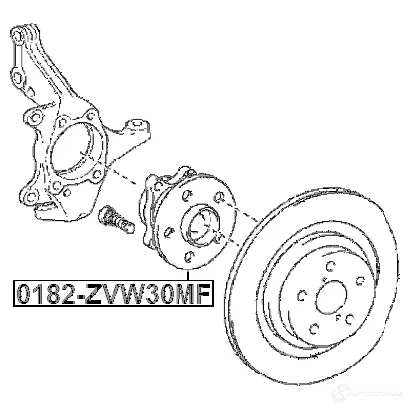 Ступица колеса FEBEST 4056111087160 0182zvw30mf 3821731 BD CH30 изображение 1